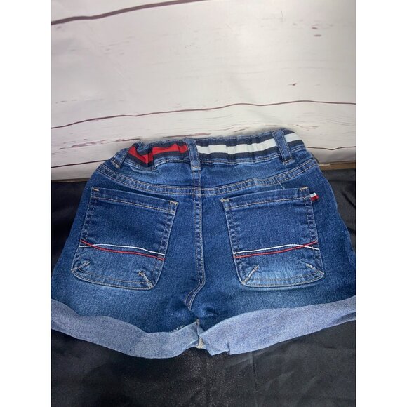 Tommy Hilfiger Kids Size 8 Denim Shorts With Adjustable Waistband Cuffed Hem & R - Picture 2 of 6